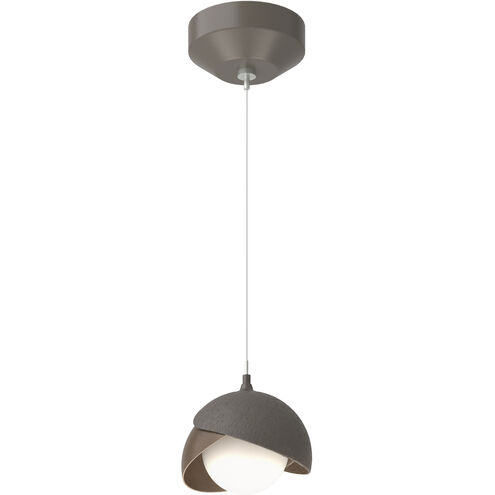Brooklyn 1 Light 6 inch Dark Smoke and Bronze Mini Pendant Ceiling Light in Dark Smoke/Bronze