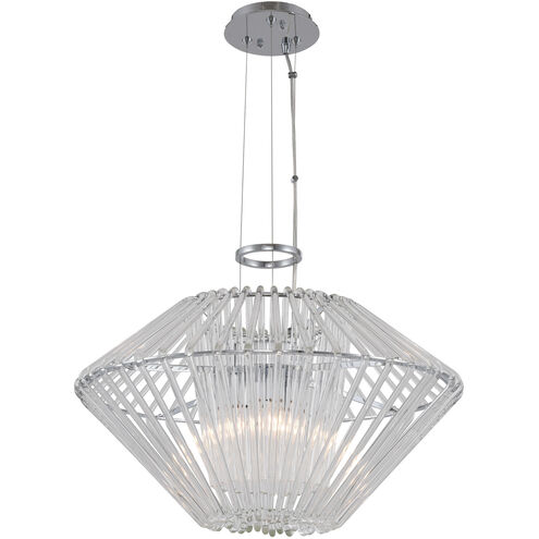 Taza 3 Light 22 inch Chrome Pendant Ceiling Light