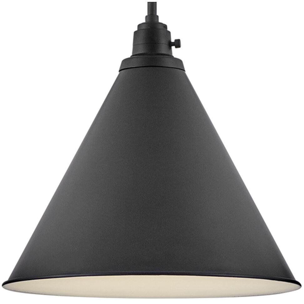 Arti 1 Light 15 inch Black Pendant Ceiling Light