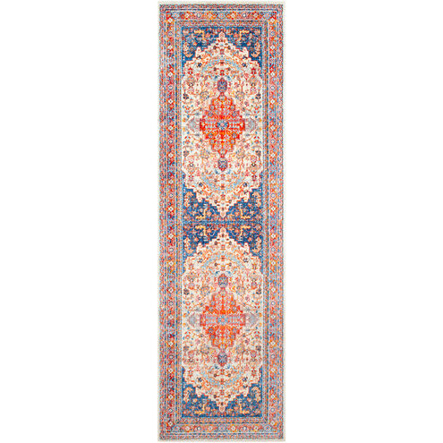 Ephesians 59 X 31 inch Pale Pink/Rose/Beige/Sky Blue/Cream/Burnt Orange Rugs, Rectangle
