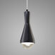 Radiance Collection LED 5 inch Carbon Matte Black with Brushed Nickel Pendant Ceiling Light