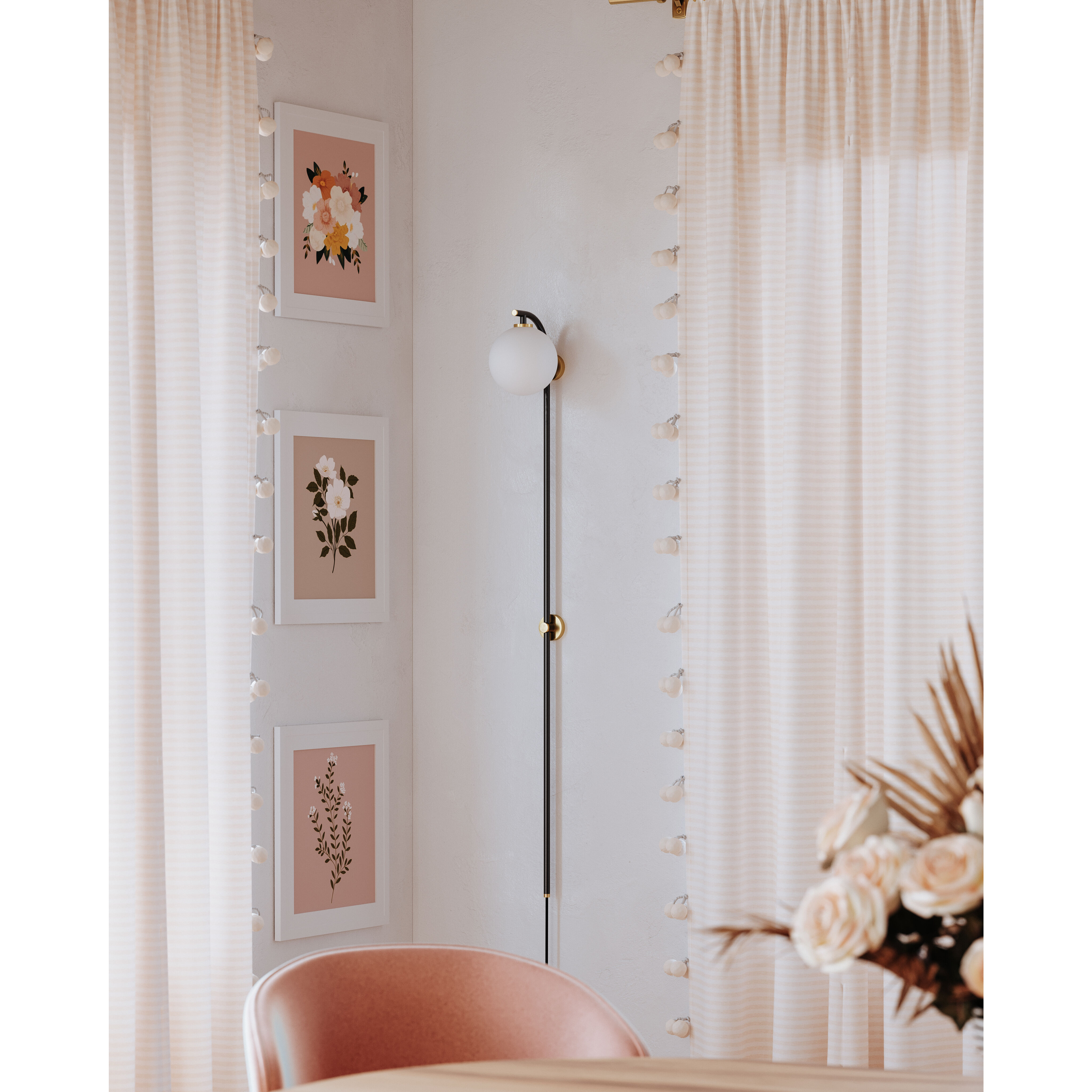 Faye 4.00 watt Aged Brass/Soft Black Portable Wall Sconce Wall Light