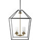 Possini 4 Light 19 inch Black Chandelier Ceiling Light