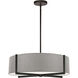 Preston 4 Light 20.75 inch Matte Black with Grey Pendant Ceiling Light