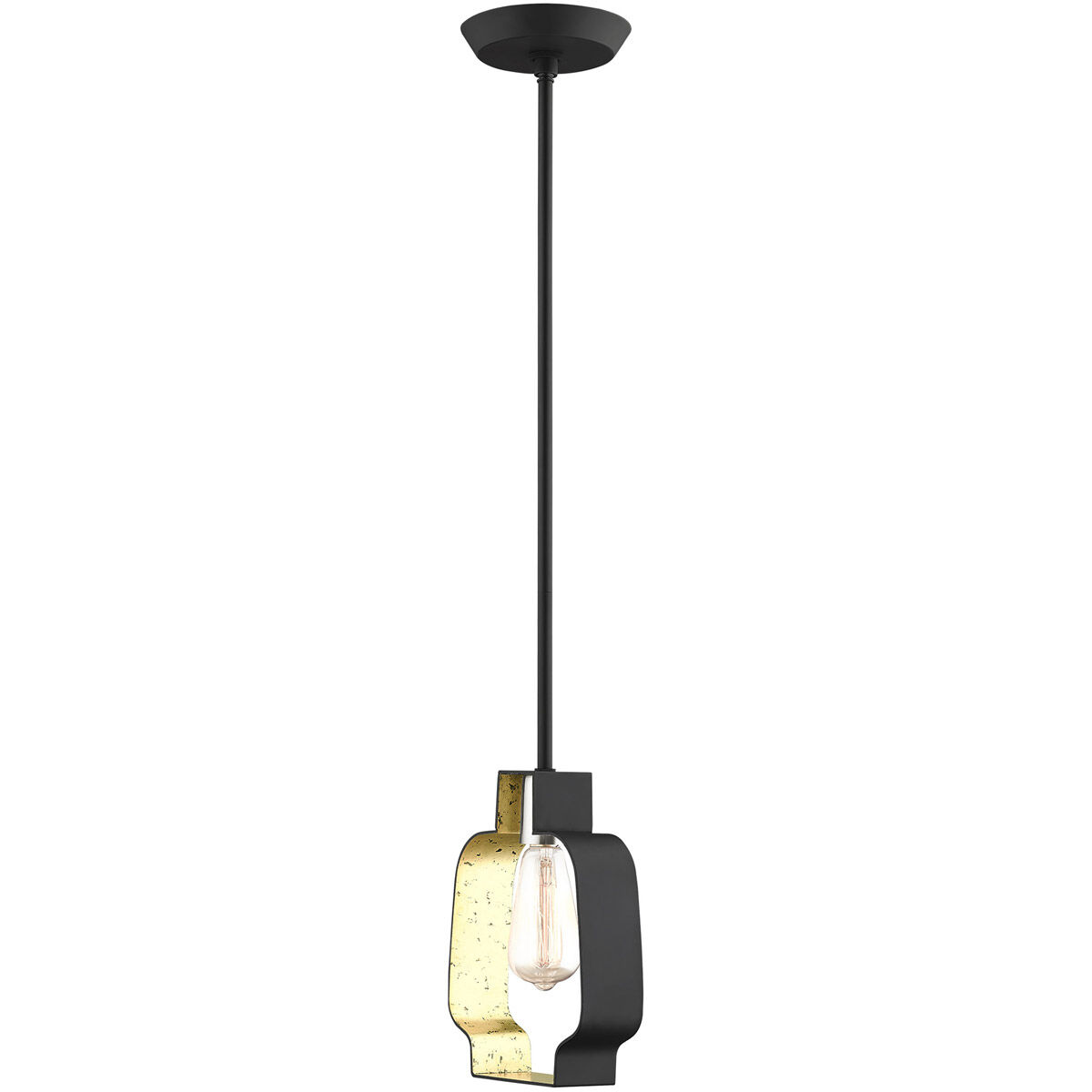 Meadowbrook 1 Light 8 inch Black with Brushed Nickel Accents Pendant Ceiling Light