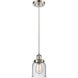 Small Bell LED 5 inch Satin Nickel Mini Pendant Ceiling Light, Ballston