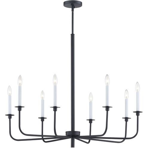 Lexington Green 8 Light 38 inch Matte Black Chandelier Ceiling Light