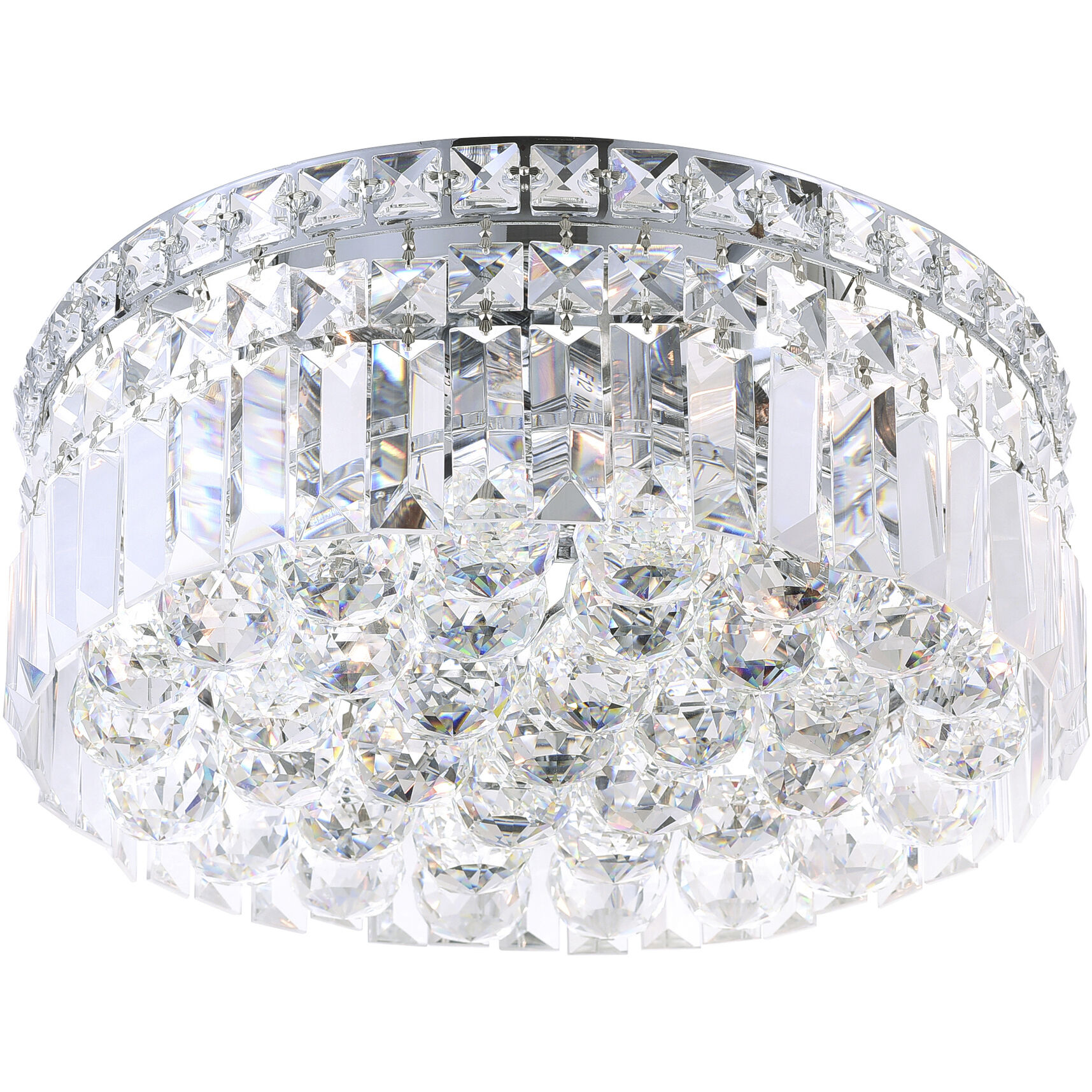 Colosseum 4 Light 12 inch Chrome Flush Mount Ceiling Light