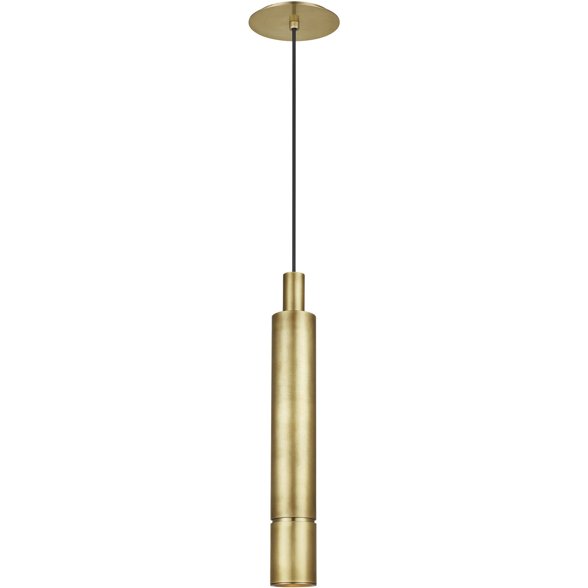 Mick De Giulio Sottile LED Natural Brass Pendant Ceiling Light, Integrated LED