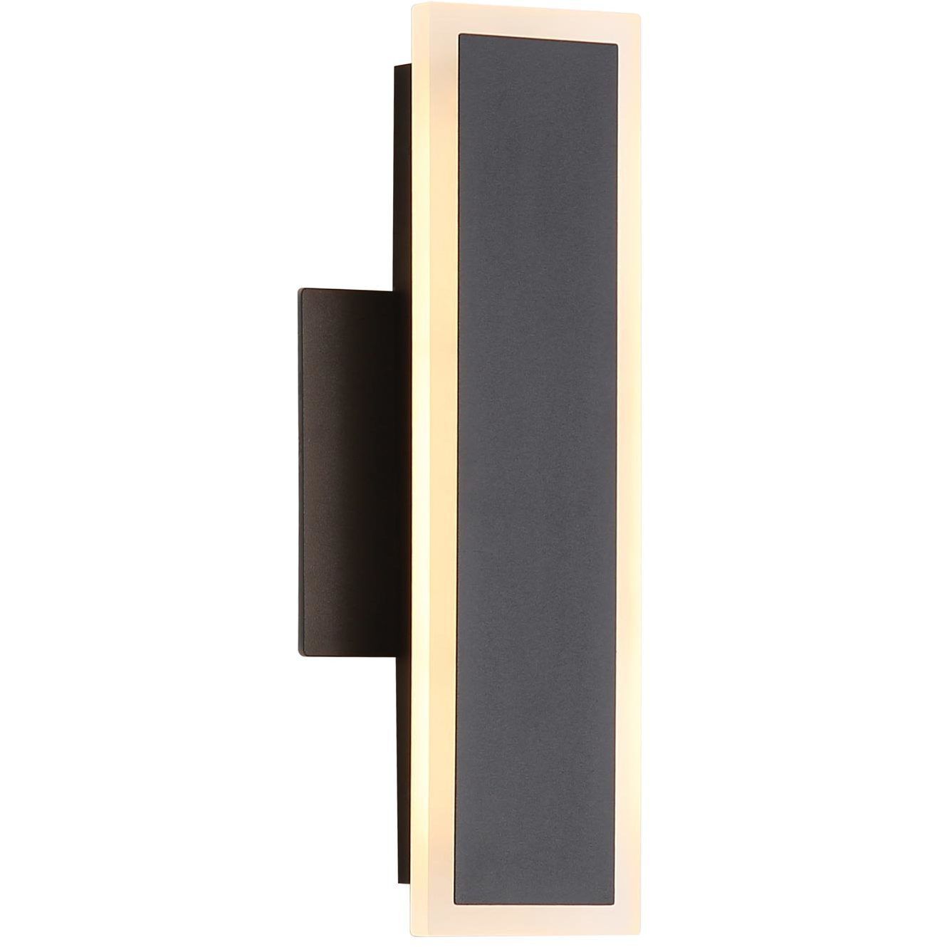 Obsidian LED 11.75 inch Sand Black Outdoor Wall