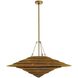 Lexa 3 Light 40 inch Vintage Brass Pendant Ceiling Light
