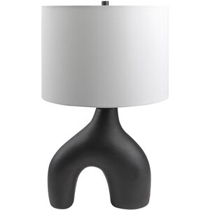 Solara 24.5 inch 100 watt Black Accent Table Lamp Portable Light