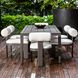 Bolster Back Java Black and Oyster White Outdoor Dining Chair