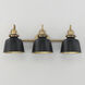 Hollis 3 Light 24 inch Natural Aged Brass Wall Sconce Wall Light