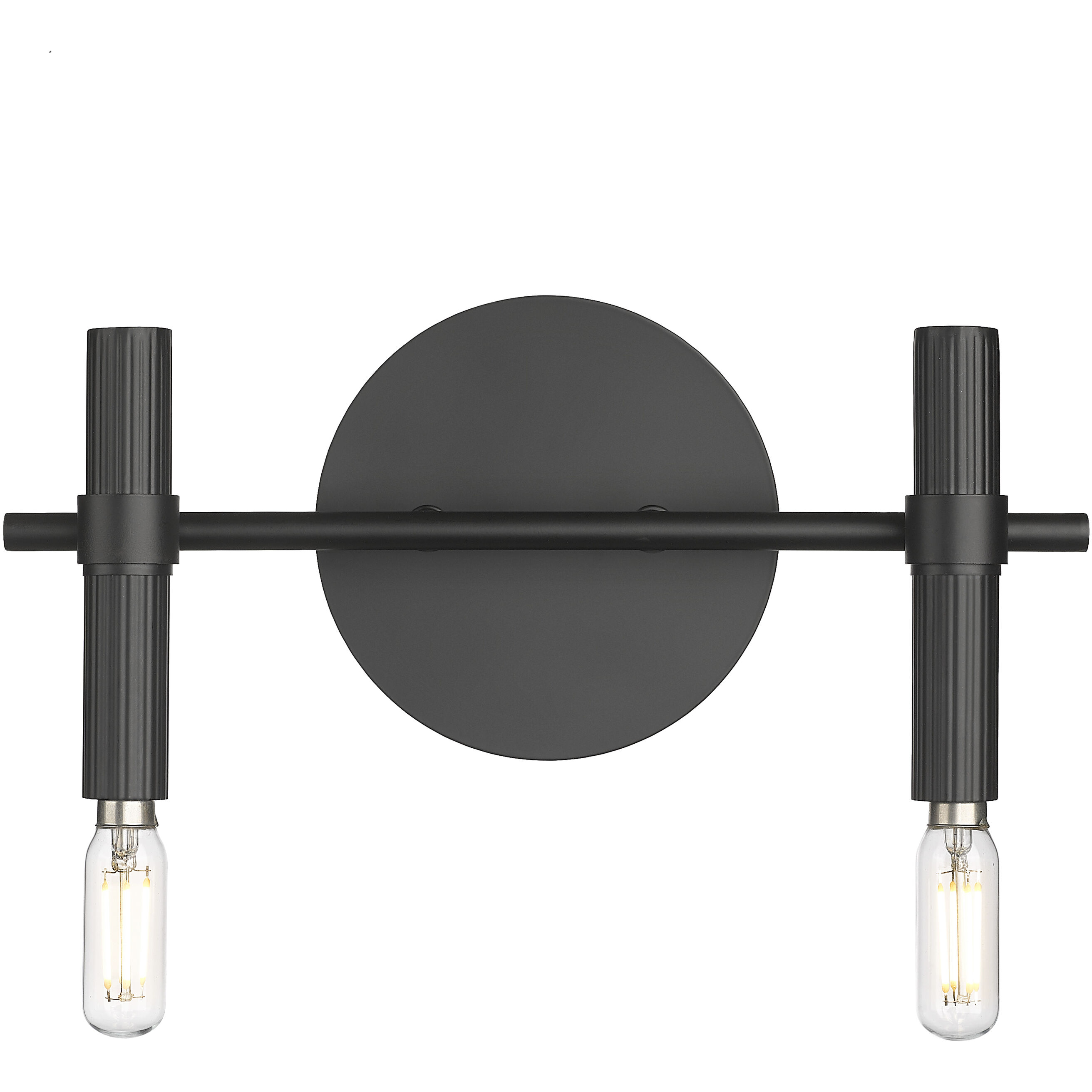 Skyva 2 Light 13 inch Matte Black Bathroom Vanity Light Wall Light