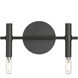 Skyva 2 Light 13 inch Matte Black Bathroom Vanity Light Wall Light