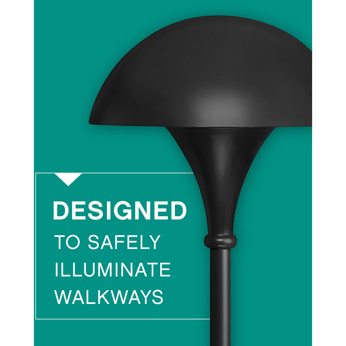 Mushroom 120v 8.00 watt Black Landscape Path Light