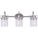Madison 3 Light 25 inch Brushed Nickel Vanity Light Wall Light