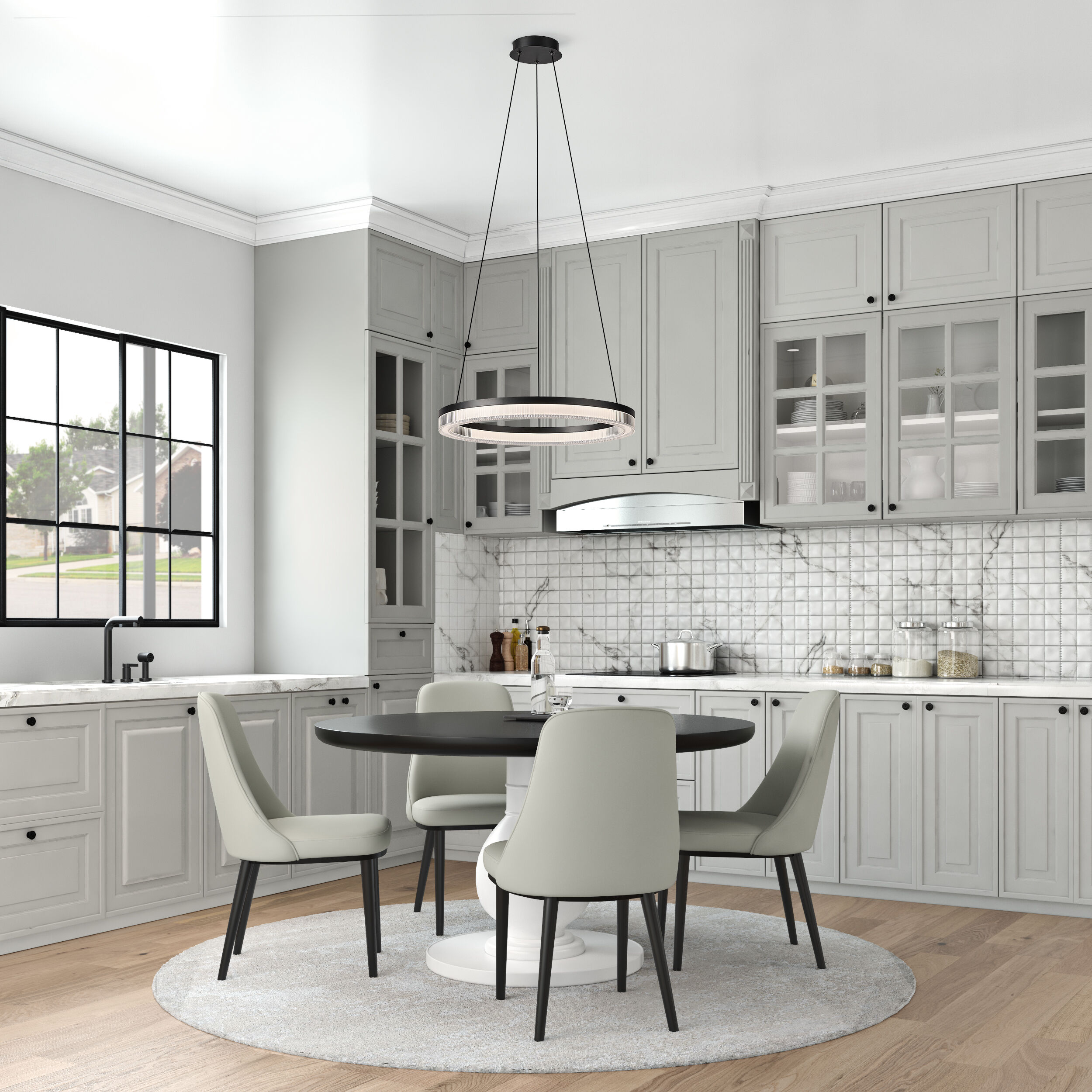 Ari LED 24 inch Black Pendant Ceiling Light