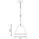 Alden 1 Light 12 inch Matte Black Pendant Ceiling Light, Essentials