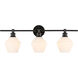 Rochester 3 Light 28 inch Black Wall sconce Wall Light