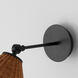 Wicker 1 Light 10 inch Matte Black Wall Mount Wall Light