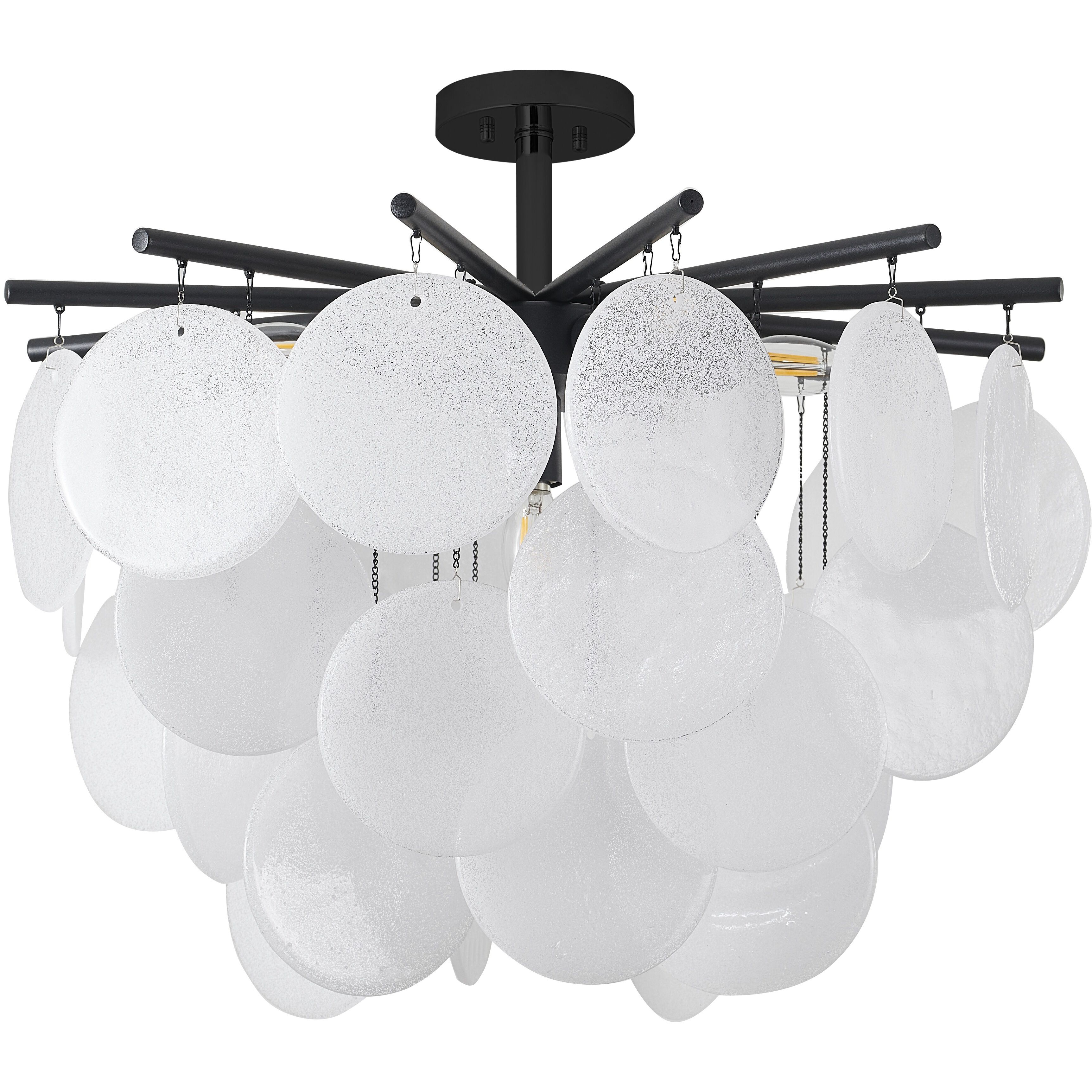 Canada LED 23.6 inch Satin Black Chandelier Ceiling Light