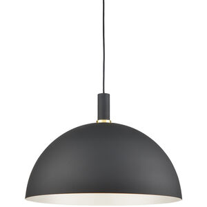 Archibald 1 Light 24 inch Black with Gold Detail Pendant Ceiling Light