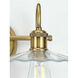 Fayette 2 Light 16.5 inch Vintage Brass Bath Vanity Wall Light