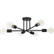 Marin 6 Light 20 inch Matte Black Semi Flush Ceiling Light