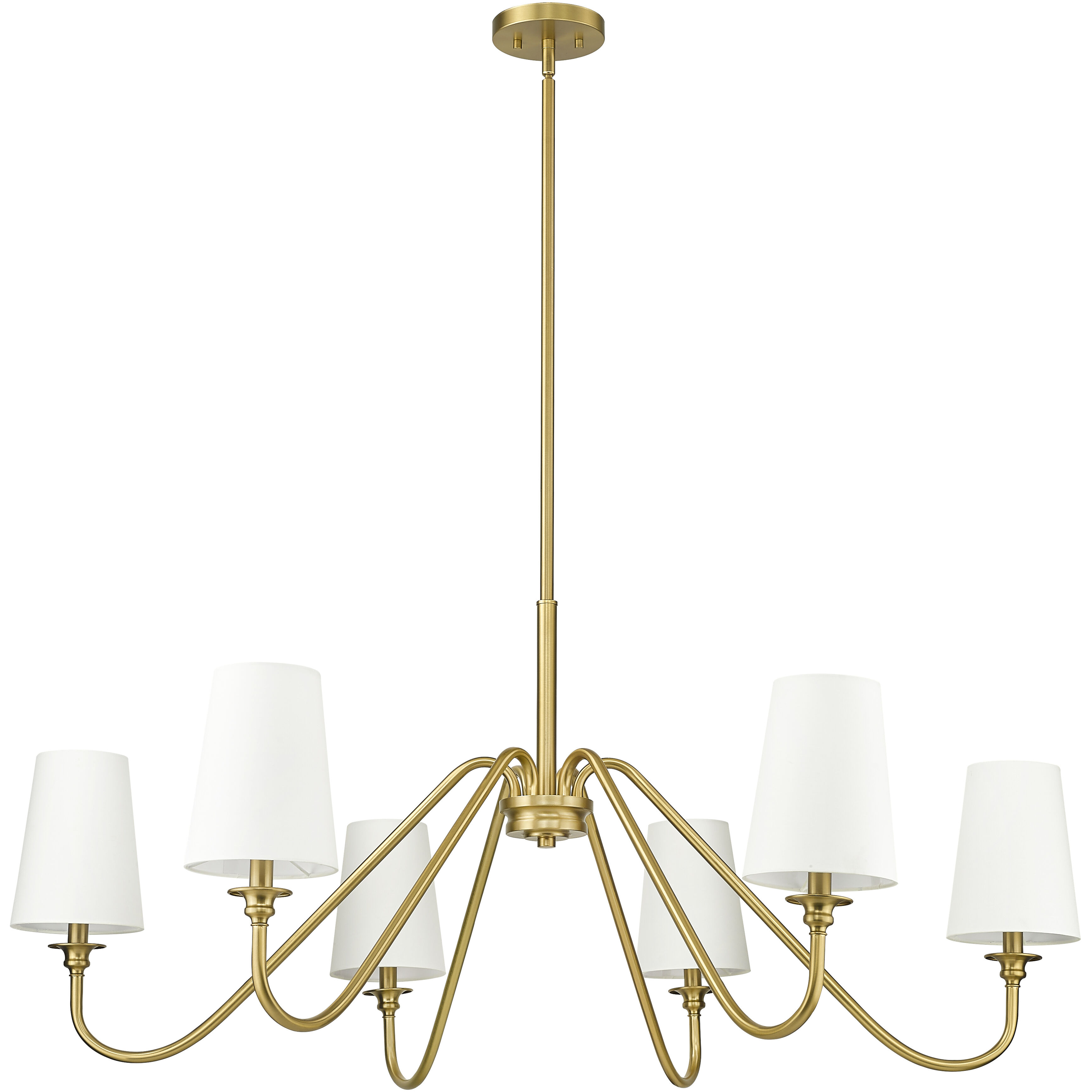Gianna 6 Light 46.25 inch Modern Gold Chandelier Ceiling Light