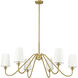 Gianna 6 Light 46.25 inch Modern Gold Chandelier Ceiling Light