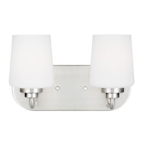 Windom 2 Light 12 inch Brushed Nickel Wall Bath Fixture Wall Light