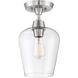 Octave 1 Light 8 inch Satin Nickel Semi-Flush Ceiling Light, Essentials