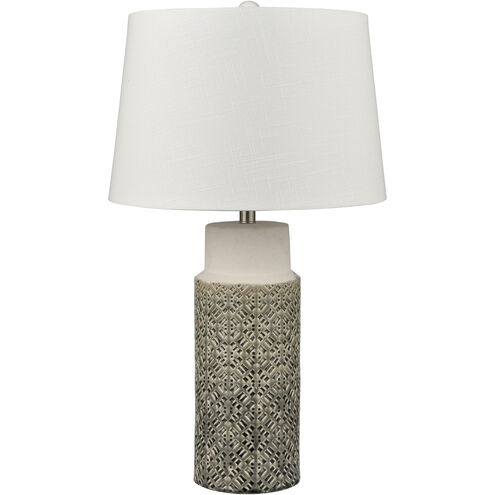 Tula 30 inch 150.00 watt Gray Glazed with Off White Table Lamp Portable Light, Set of 2