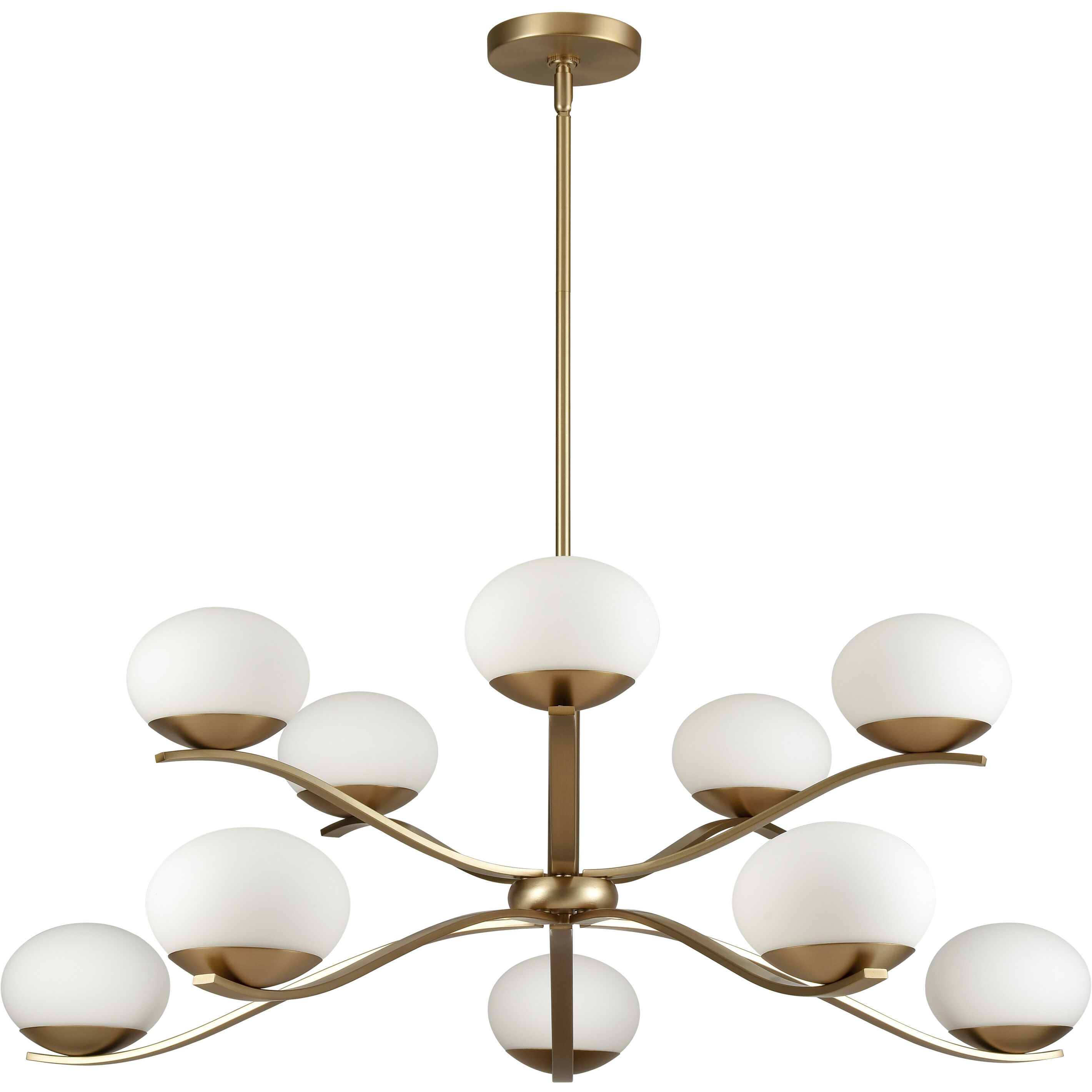 Wallace LED 39 inch Brushed Gold Chandelier Ceiling Light