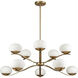 Wallace LED 39 inch Brushed Gold Chandelier Ceiling Light