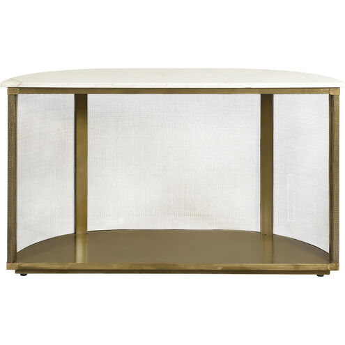 Solea 50 X 17 inch Antique Brass with White Console Table
