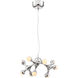 Molecule LED 20 inch Chrome with Acrylic Shade Pendant Ceiling Light