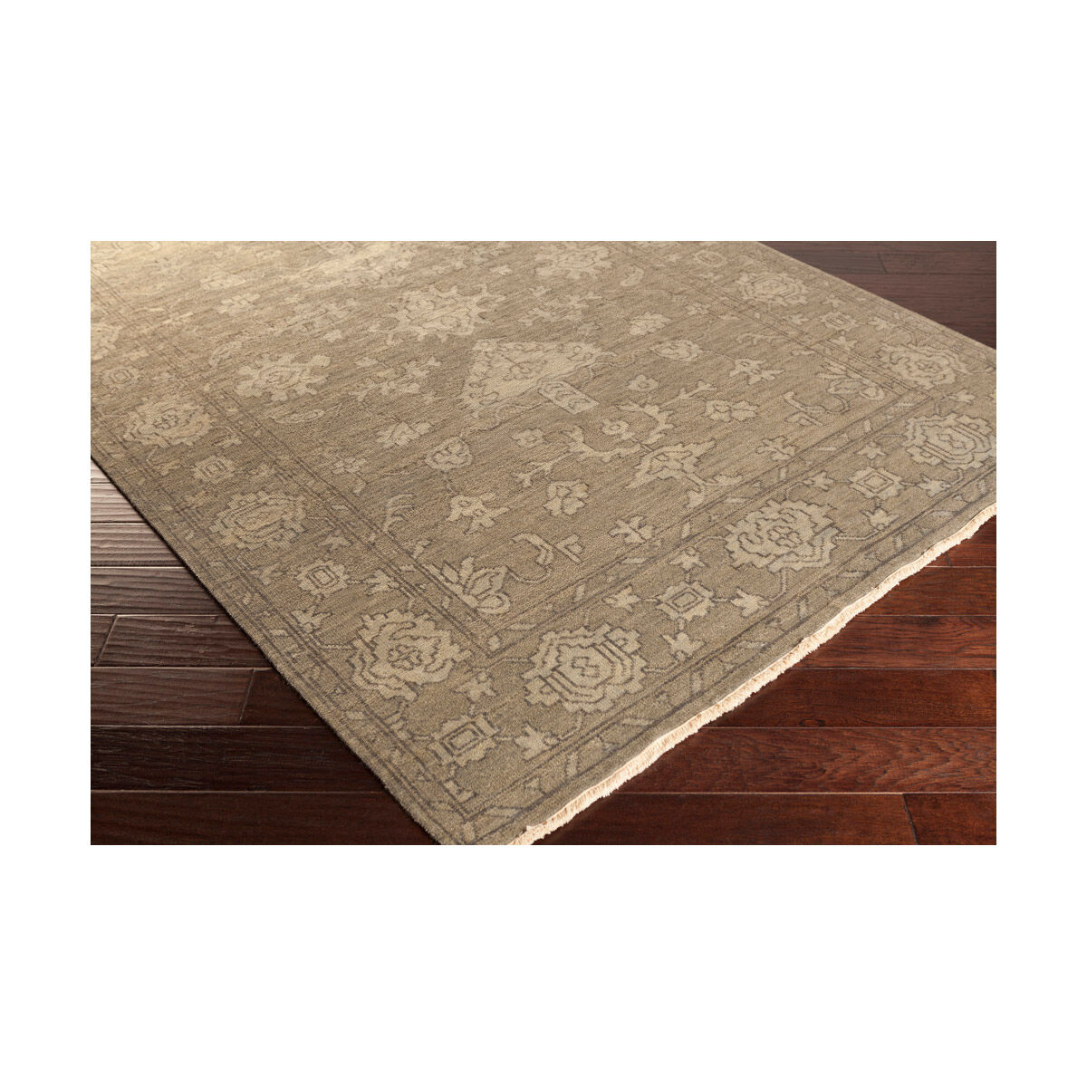 Hillcrest 66 X 42 inch Gray and Blue Area Rug, Wool