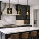 Estela 1 Light 8.5 inch Matte Black and French Gold Mini Pendant Ceiling Light, Smithsonian Collaboration