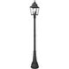 Raphael 3 Light 110 inch Sand Black Outdoor Post Mounted Fixture in Soft Sand Black