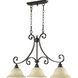 Bryant 3 Light 36 inch Oiled Bronze Island Light Ceiling Light in Amber Scavo