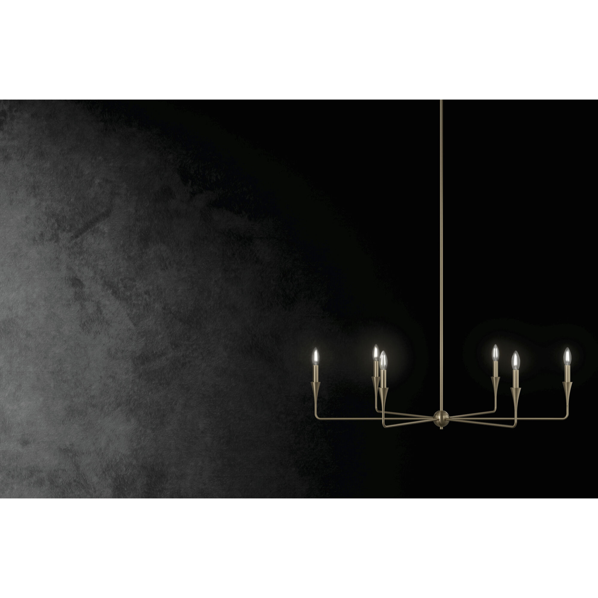 Alvaro 6 Light Champagne Bronze Chandelier Ceiling Light, 1 Tier Medium