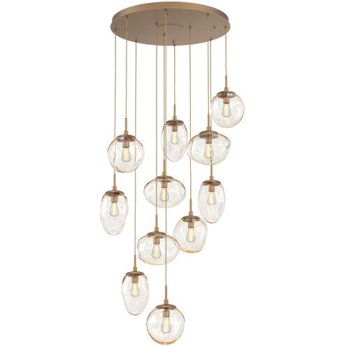 Cosmos Incandescent 11 Light 37.8 inch Novel Brass Chandelier Ceiling Light, Round Multi-Port
