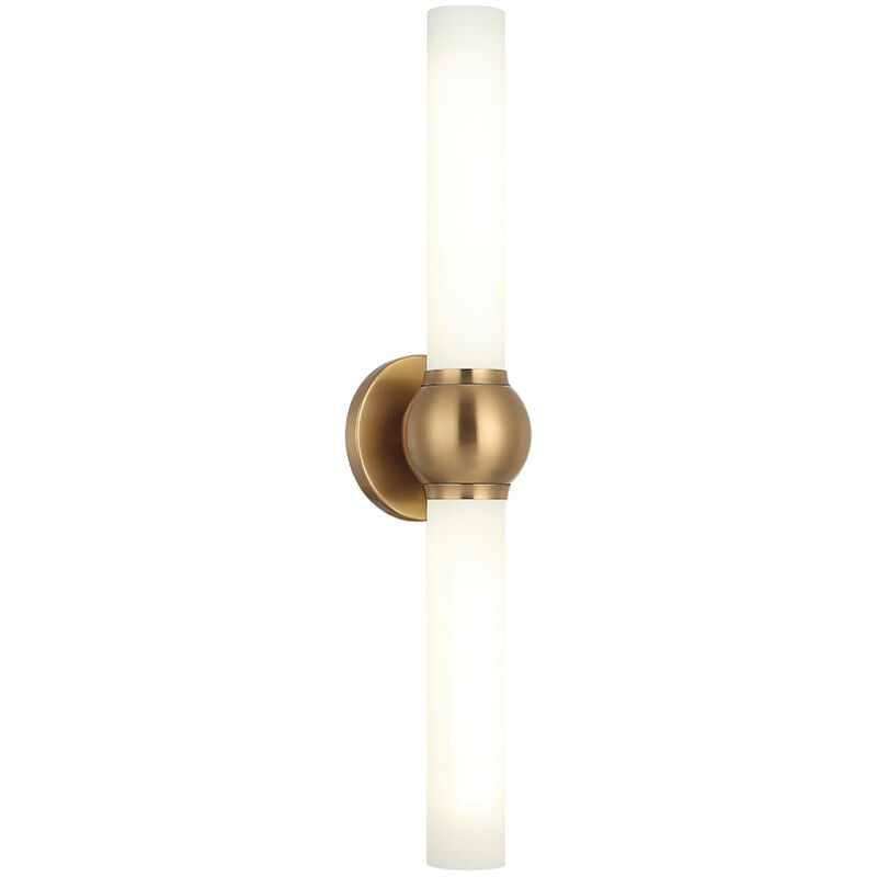 Pierce LED 5.13 inch Aged Gold Brass Wall Sconce Wall Light