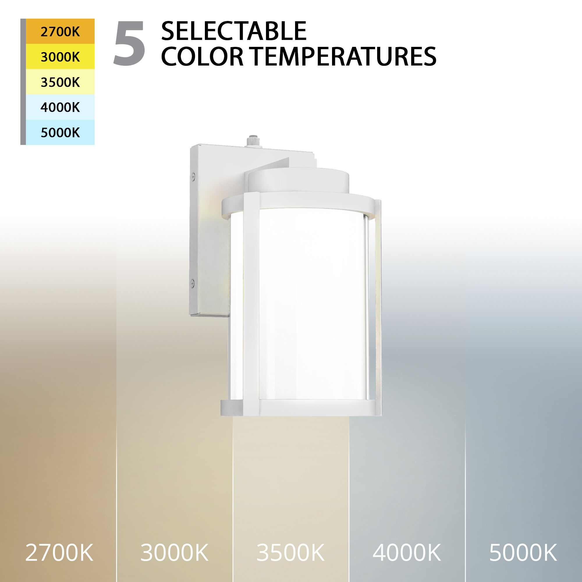 Lantern LED 10 inch White Outdoor Wall Lighting, WAC Limited