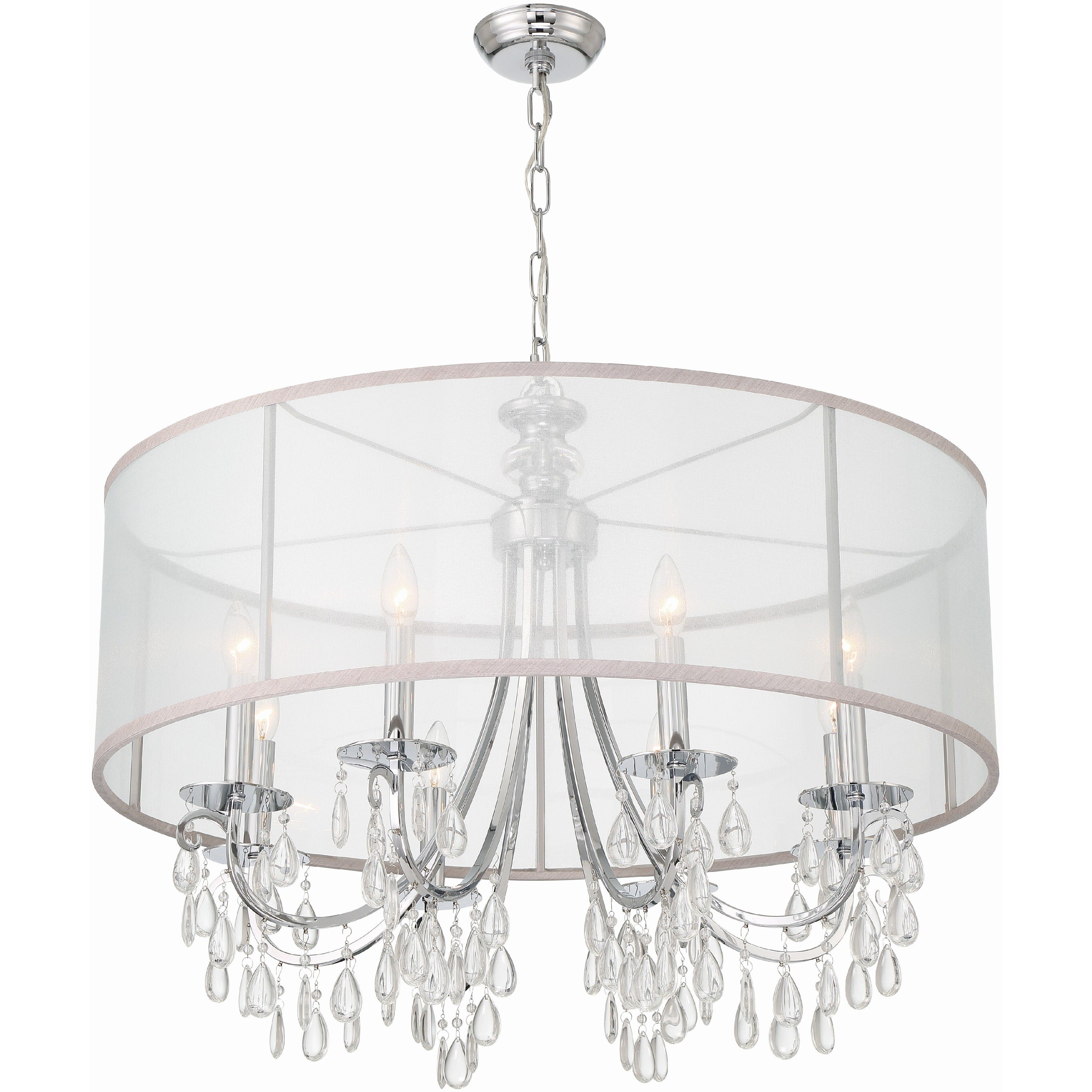 Hampton 8 Light 32 inch Polished Chrome Chandelier Ceiling Light