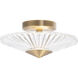 Signature Origami LED 12 inch Aged Brass Semi-Flush Mount Ceiling Light, Schonbek Signature