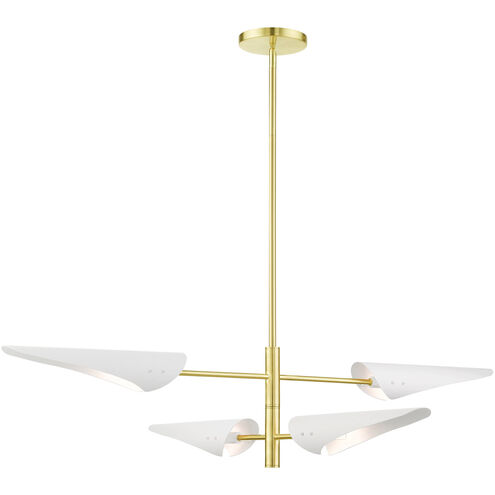 Capistrano 4 Light 38 inch Satin Brass Pendant Chandelier Ceiling Light